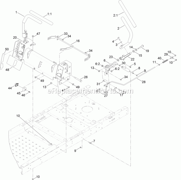 Toro 74740 (315000001-315999999) Timecutter Ss 5425 Riding Mower, 2015 Motion Control Assembly Diagram