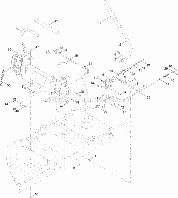 Toro 74741 (316000001-316999999) Timecutter Ss 5425 Riding Mower, 2016 Motion Control Assembly Diagram