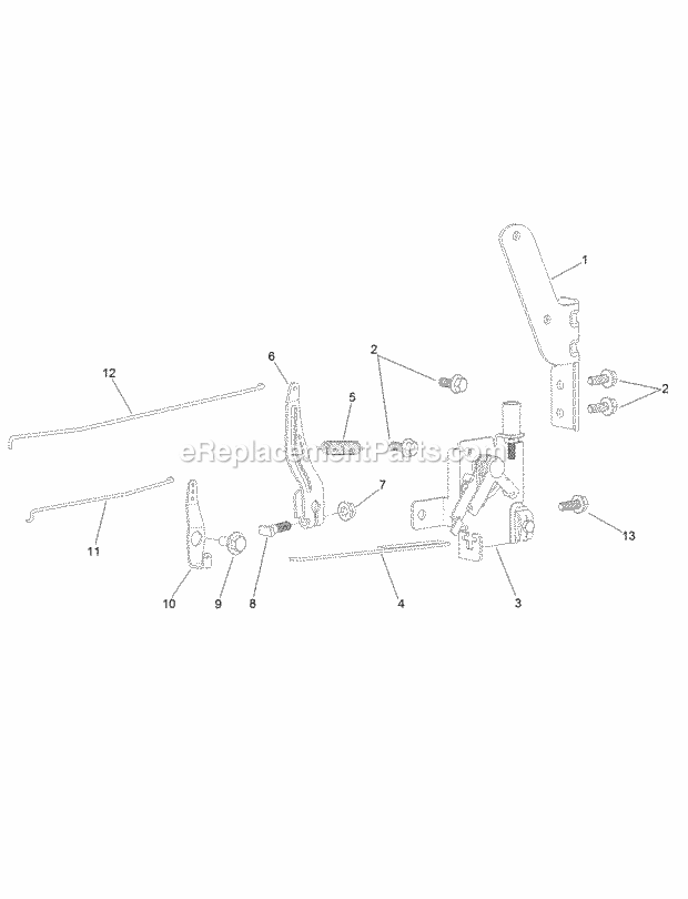 Toro 74750 (315000001-315999999) Timecutter Mx 3450 Riding Mower, 2015 Governor Control Engine Assembly No. 121-0412 Diagram