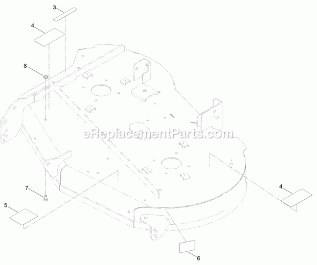 Toro 74765 (316000001-316999999) Timecutter Mx 4200 Riding Mower, 2016 42 Inch Deck Decal Assembly No. 131-3610 Diagram