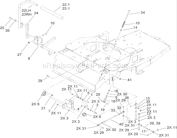 Toro 74806 (250000001-250999999)(2005) Lawn Tractor Motion Control Assembly Diagram