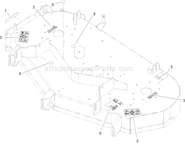 Toro 74812 (280000001-280999999)(2008) Lawn Tractor 48 Inch Deck Assembly No. 109-6253 Diagram