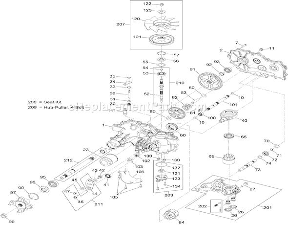 Toro 74823 (290000001-290999999)(2009) Lawn Tractor Rh Hydro Assembly Diagram