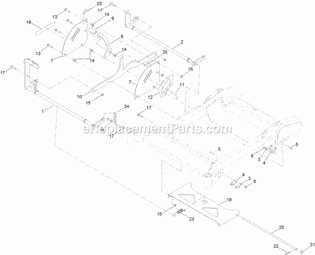 Toro 74862 (315000962-315999999) Titan Zx5400 Zero-turn-radius Riding Mower, 2015 Deck Lift Assembly Diagram