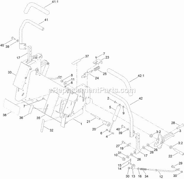 Toro 74862 (316000001-316999999) Titan Zx5400 Zero-turn-radius Riding Mower, 2016 Motion Control Assembly Diagram