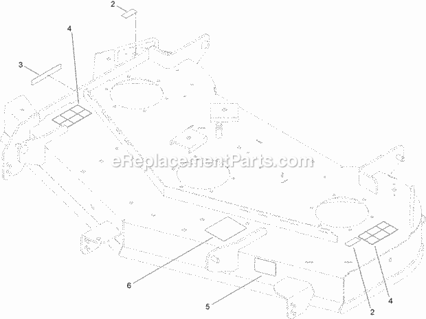 Toro 74871 (313000001-313999999) Titan Mx4880 Zero-turn-radius Riding Mower, 2013 48 Inch Deck Decal Assembly No. 120-7116 Diagram