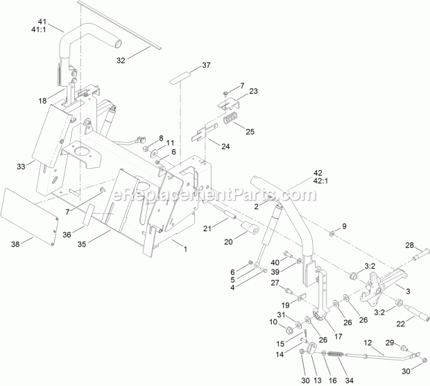 Toro 74873 (313000001-313999999) Titan Mx6080 Zero-turn-radius Riding Mower, 2013 Motion Control Assembly Diagram