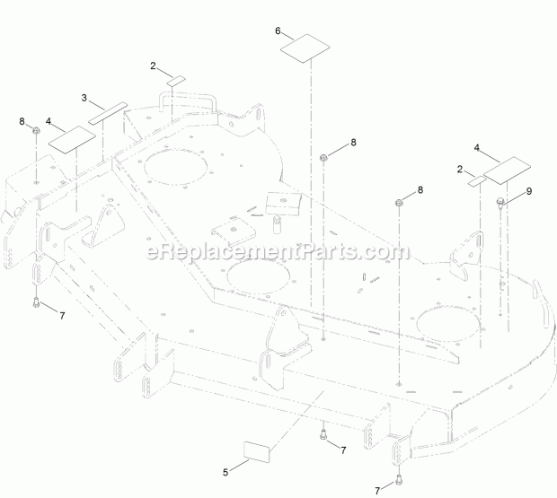Toro 74892 (315001301-315999999) Titan Mx5400 Zero-turn-radius Riding Mower, 2015 Deck Decal Assembly No. 131-4141 Diagram