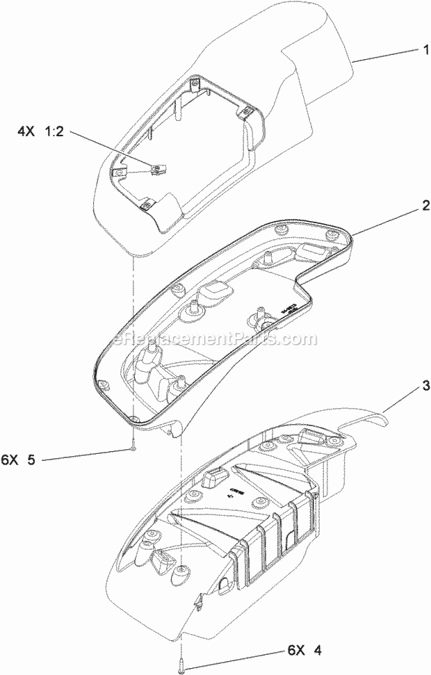 Toro 74901 (311000001-311999999) Z Master G3 Riding Mower, With 48in Turbo Force Side Discharge Mower, 2011 Rh Console Assembly No. 115-7402 Diagram