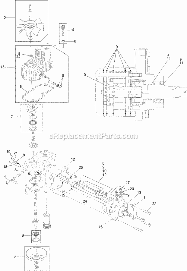 Toro 74904 (400000000-999999999) Z Master Professional 5000 Series Riding Mower, With 48in Turbo Force Side Discharge Mower, 201 Rh Hydro Assembly No. 126-1322 Diagram