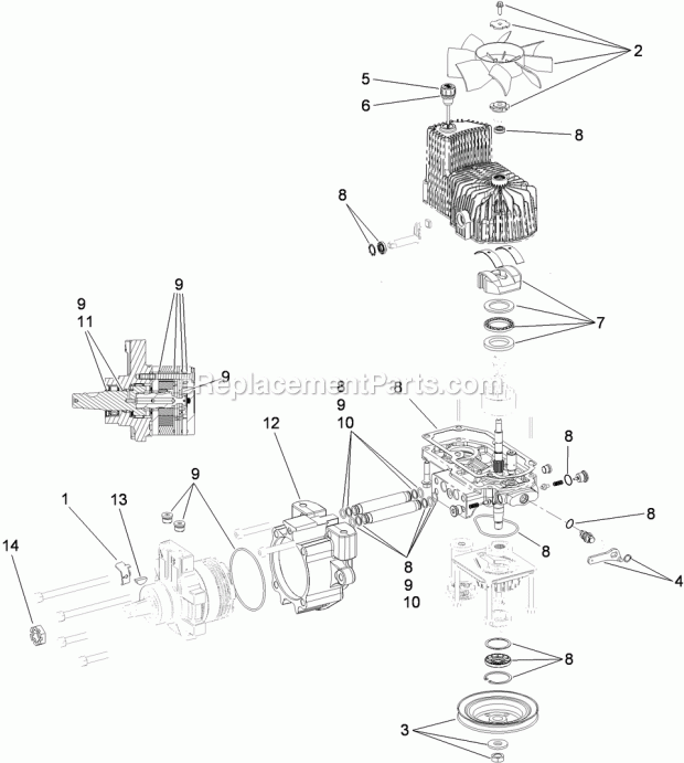 Toro 74915 (290000001-290999999) Z Master G3 Riding Mower, With 60in Turbo Force Side Discharge Mower, 2009 Lh Hydro Assembly No. 116-1324 Diagram