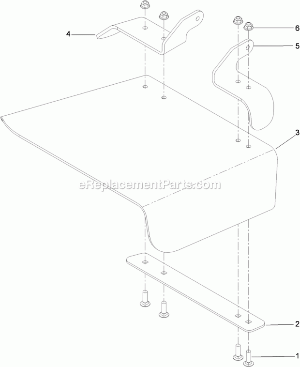 Toro 74915 (311000001-311999999) Z Master G3 Riding Mower, With 60in Turbo Force Side Discharge Mower, 2011 Rubber Deflector Assembly No. 108-7770 Diagram