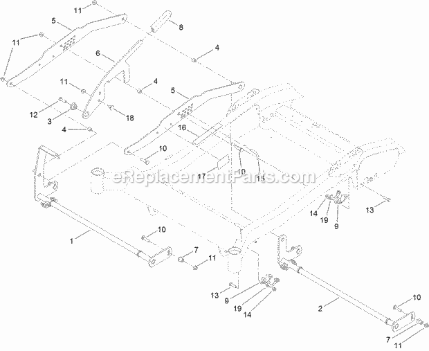 Toro 74920 (312000001-312999999) Titan Zx4820 Zero-turn-radius Riding Mower, 2012 Deck Lift Assembly Diagram