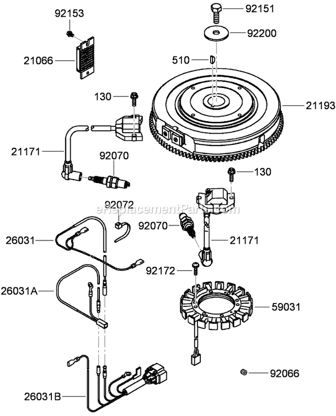 Toro 74925TE (290000001-290999999)(2009) Z Master G3 Riding Mower, With 152cm Turbo Force Side Discharge Mower Electric Equipment Assembly Diagram