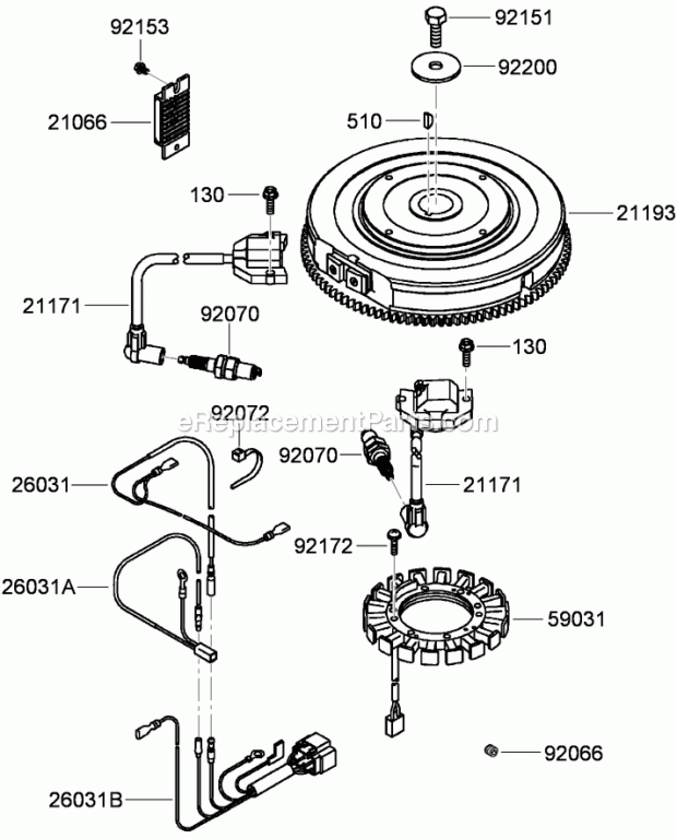 Toro 74925TE (290000001-290999999) Z Master G3 Riding Mower, With 152cm Turbo Force Side Discharge Mower, 2009 Electric Equipment Assembly Kawasaki Fx801v-As04 Diagram