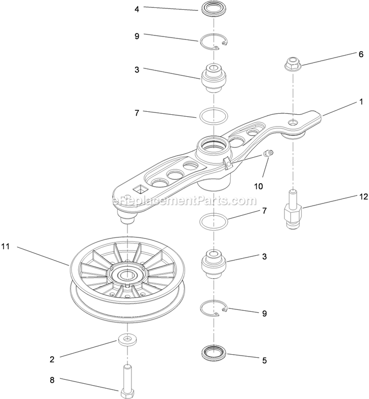Toro 74925TE (310000001-310999999)(2010) Z Master G3 Riding Mower, With 152cm Turbo Force Side Discharge Mower Pump Ilder Assembly Diagram
