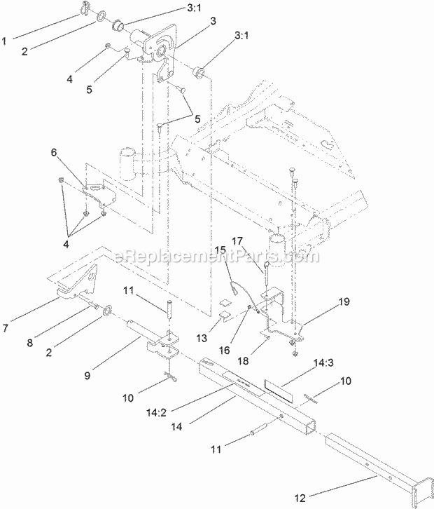 Toro 74925TE (312000001-312999999) Z Master Professional 6000 Series Riding Mower, With 152cm Turbo Force Side Discharge Mower, Z Stand Assembly Diagram
