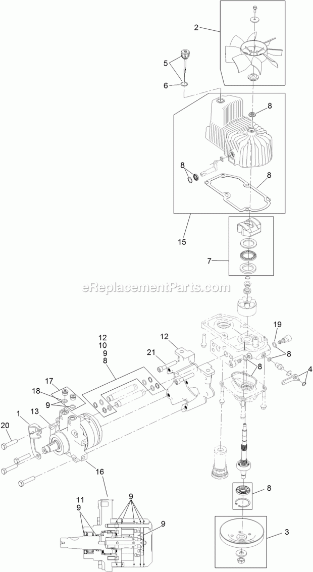 Toro 74926 (314000001-314999999) Z Master Professional 6000 Series Riding Mower, With 60in Turbo Force Side Discharge Mower, 201 Lh Hydro Assembly No. 116-6415 Diagram