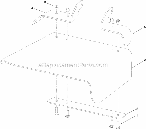 Toro 74941CP (290000001-290999999) Z Master G3 Riding Mower, With 48in Turbo Force Side Discharge Mower, 2009 Rubber Deflector Assembly No. 108-7770 Diagram