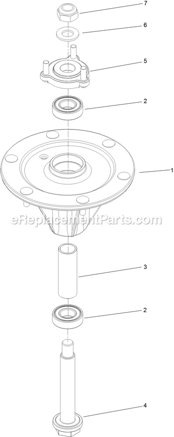 Toro 74942TE (404320000-999999999) Z Master Professional 6000 Series , With 152cm Rear Discharge Riding Mower Lh Spindle Assembly Diagram