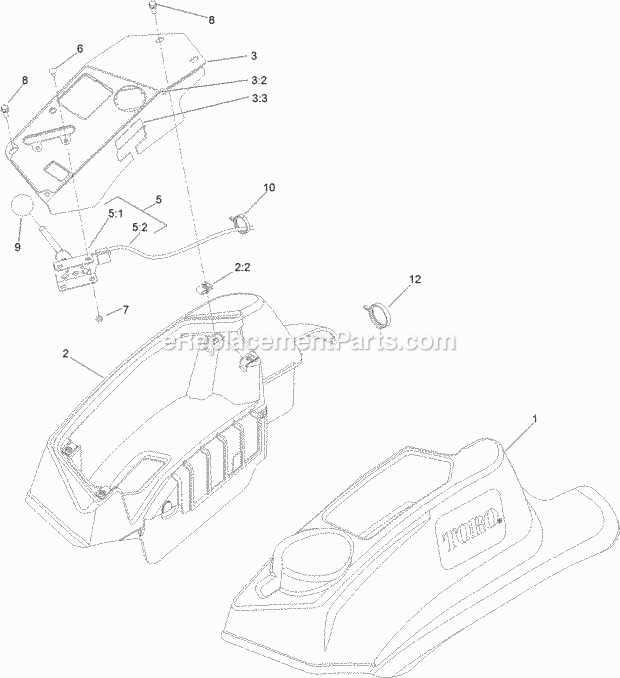 Toro 74942 (315000001-315999999) Z Master Professional 5000 Series Riding Mower, With 60in Turbo Force Rear Discharge Mower, 201 Fender, Console and Control Assembly Diagram