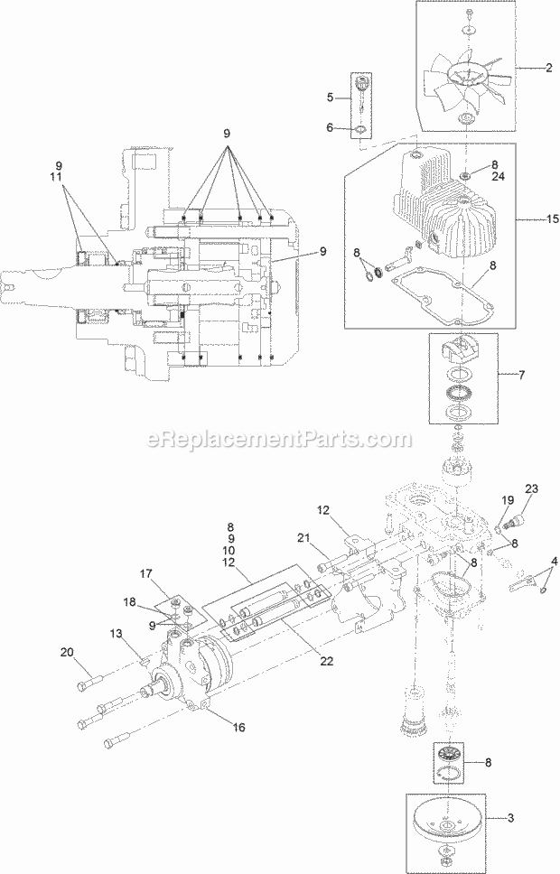 Toro 74942 (316000001-316999999) Z Master Professional 5000 Series Riding Mower, With 60in Turbo Force Rear Discharge Mower, 201 Lh Hydro Assembly No. 126-1323 Diagram