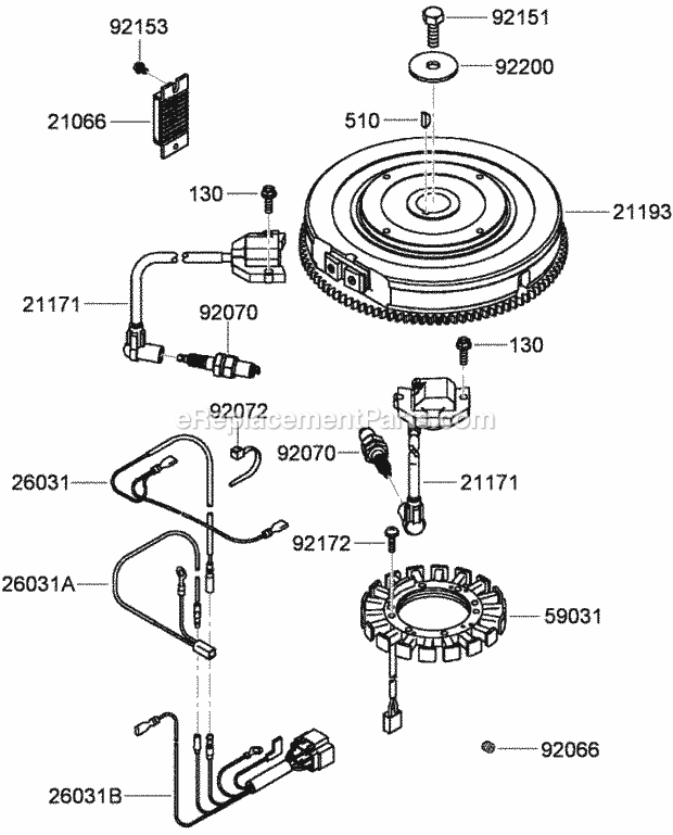 Toro 74943CP (290000001-290999999) Z Master G3 Riding Mower, With 52in Turbo Force Side Discharge Mower, 2009 Electric Equipment Assembly Kawasaki Fx801v-As04 Diagram