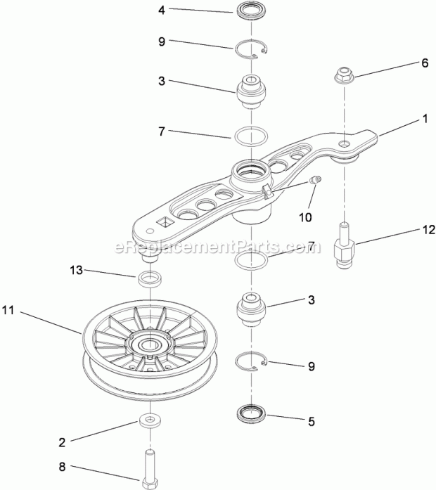Toro 74943CP (290000001-290999999) Z Master G3 Riding Mower, With 52in Turbo Force Side Discharge Mower, 2009 Pump Ilder Assembly No. 116-1185 Diagram