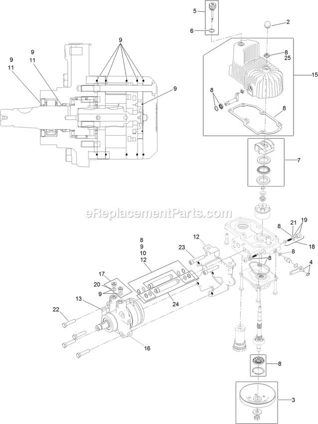 Toro 74952 (316000001-316999999)(2016) Z Master 3000 , With 48in Turbo Force Side Discharge Mower Lh Hydro Assembly Diagram