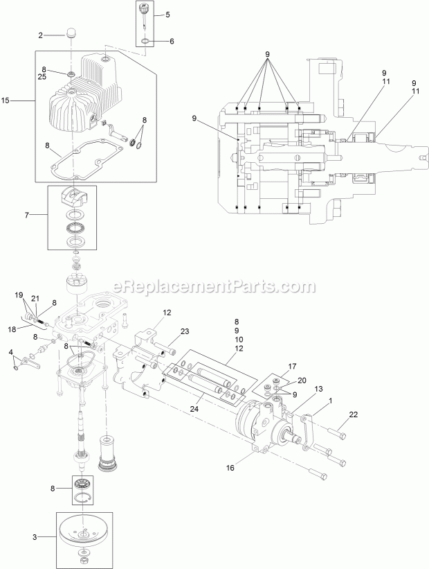 Toro 74955 (316000001-316999999) Z Master Commercial 3000 Series Riding Mower, With 52in Turbo Force Side Discharge Mower, 2016 Rh Hydro Assembly No. 126-1328 Diagram