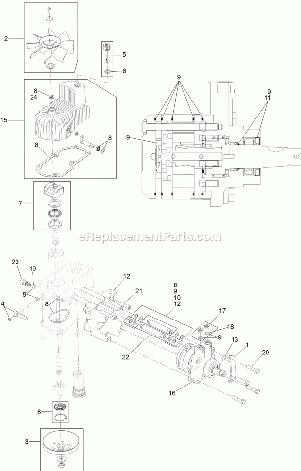 Toro 74961 (400000000-999999999) Z Master Professional 6000 Series Riding Mower, With 72in Turbo Force Side Discharge Mower, 201 Rh Hydro Assembly No. 126-1326 Diagram