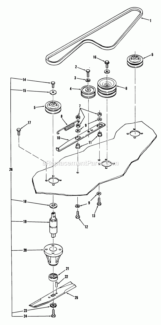 Toro 75-36XR02 (1977) 36-in. Rear Discharge Mower Parts List for Rotary Mowers (75-36xr02,75-36ms02) Diagram