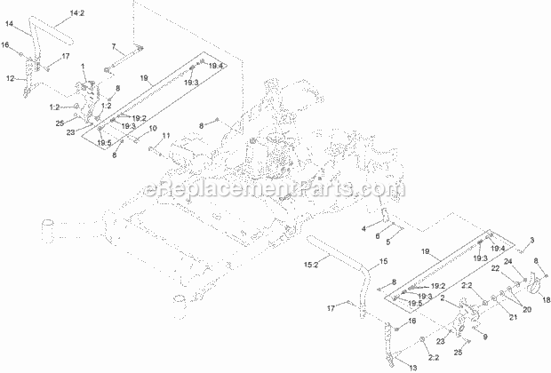 Toro 75930 (400000000-999999999) Z Master Professional 5000 Series Riding Mower, With 60in Turbo Force Side Discharge Mower, 201 Motion Control Assembly Diagram
