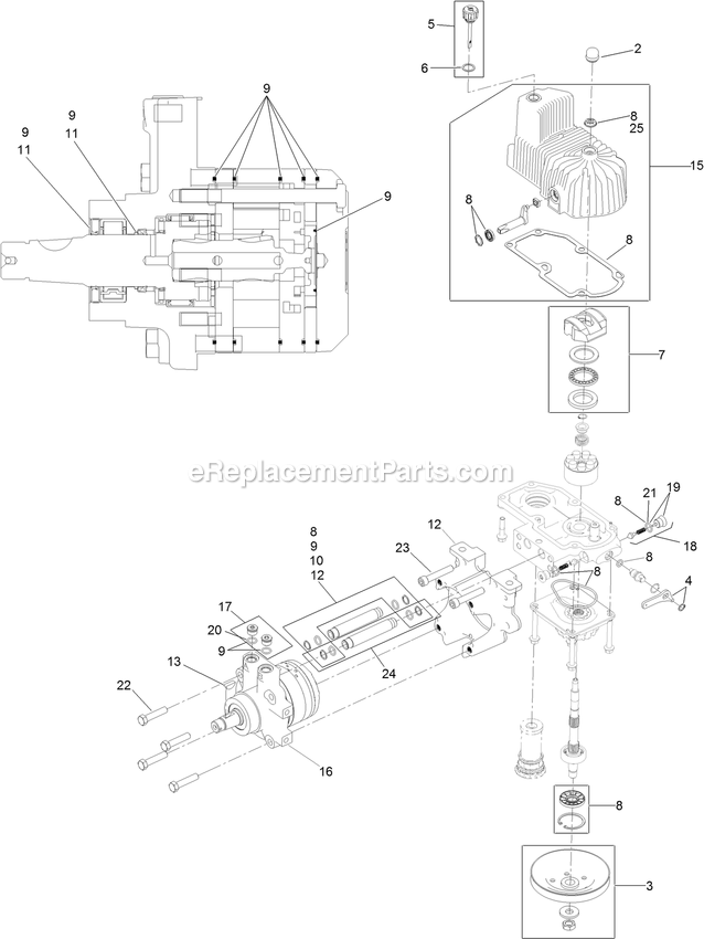 Toro 75932 (400000000-402364806) Z Master 3000 , With 52in Turbo Force Side Discharge Mower Lh Hydro Assembly Diagram