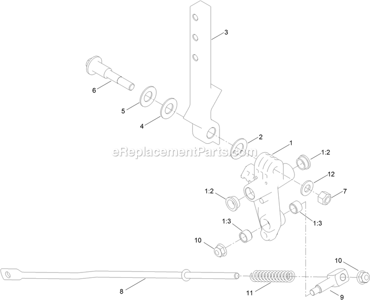 Toro 77290 (410200000-999999999) 52in Z Master Professional Myride 2000 Left And Right Motion Control Assembly Diagram