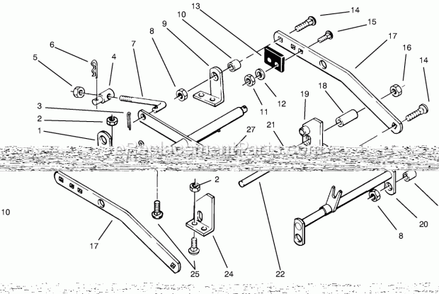 Toro 78350 (9900001-9999999) (1999) 42-in. Rear Discharge Mower, 300 Series Gt Classic Tractors Suspension Assembly Diagram