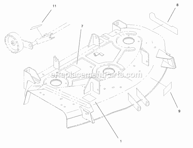 Toro 78357 (200000001-200999999) 44-in. Side Discharge Mower, 5xi Garden Tractor, 2000 Decal Assembly Diagram
