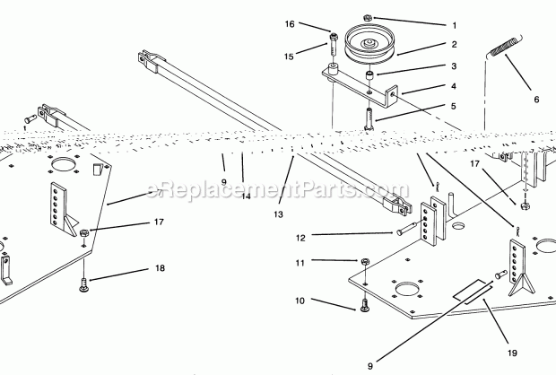 Toro 78445 (490001-499999) (1994) 50-in. Side Discharge Mower Plate & Idler Assembly Diagram
