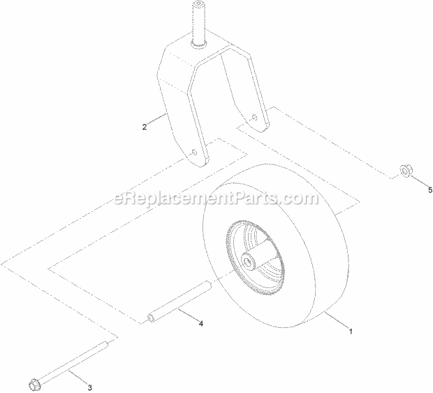 Toro 78450 (400000000-999999999) 48in Titan Hd 1500 Series Riding Mower, 2017 Fork and Caster Wheel Assembly Diagram