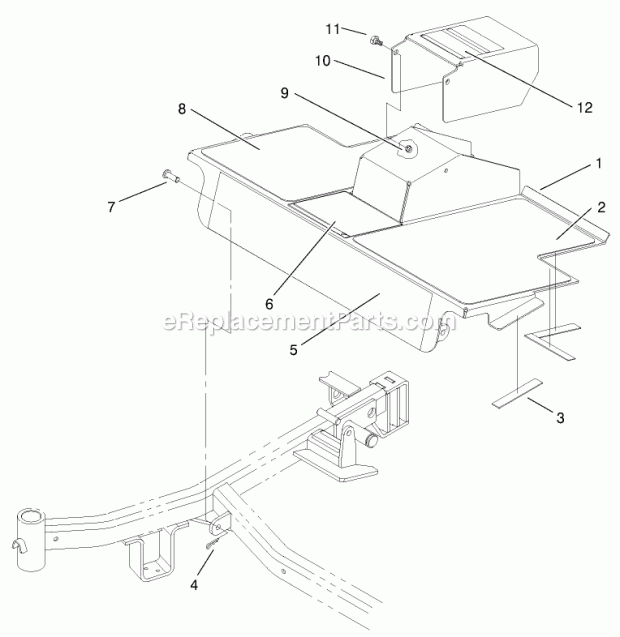 Toro 78478 (240000001-240999999) 60in Side Discharge Mower, 300 Series Z Master, 2004 Footrest Assembly Diagram