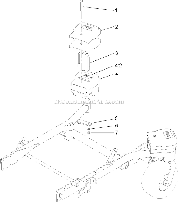 Toro 78506 (240000001-240999999)(2004) Dfs , 500 Series Z Master Vac Collection System Weight Assembly Diagram