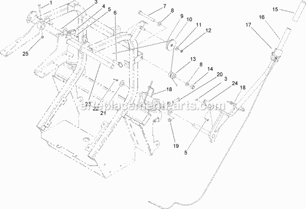 Toro 78514 (311000001-311999999) Dfs Vac Collection System, Z593-d, Z595-d And Z589 Series Z Master Mowers, 2011 Dump From Seat Assembly Diagram