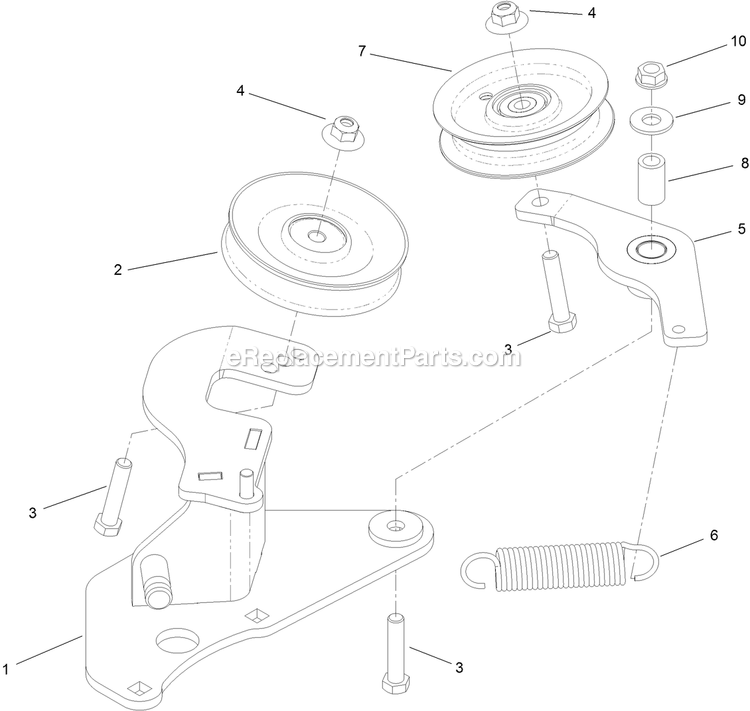 Toro 78525 (400000000-999999999) 48in Blower And Drive Kit, GrandStand Mower Idler Assembly Diagram