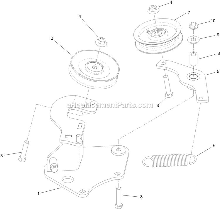 Toro 78526 (400000000-999999999) 52in Blower And Drive Kit, GrandStand Mower Idler Assembly Diagram