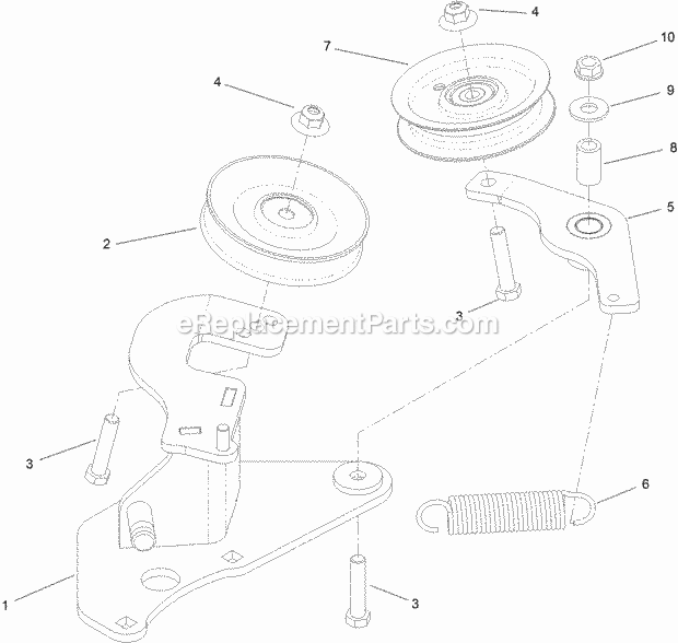 Toro 78574 (400000000-999999999) 48in E-z Vac Blower And Drive Kit, 2016 And After Grandstand Mower, 2017 Idler Assembly No. 136-0590 Diagram