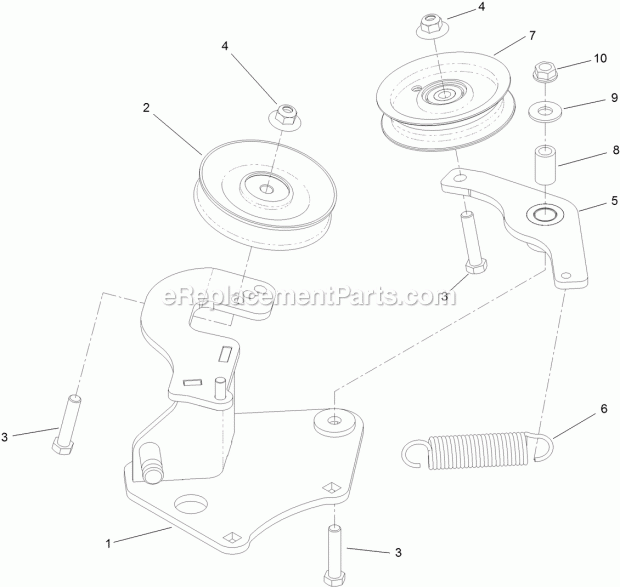 Toro 78576 (400000000-999999999) 60in E-z Vac Blower And Drive Kit, 2016 And After Grandstand Mower, 2017 Idler Assembly No. 136-0595 Diagram