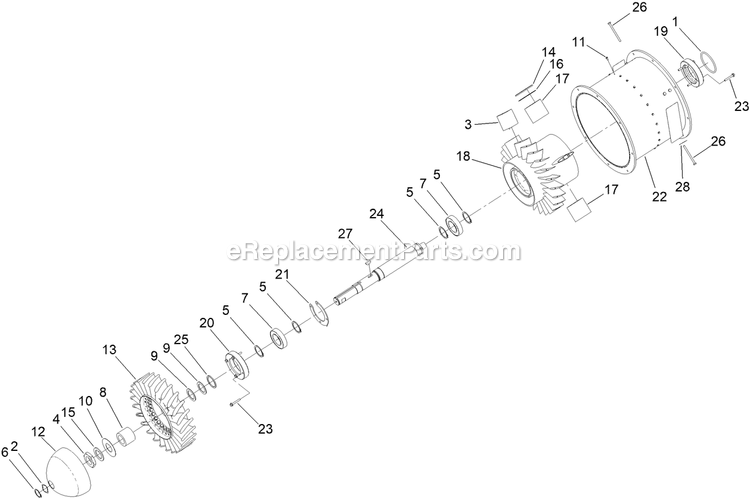 Toro 78593 (400000000-402859999) Blower Kit, GrandStand Multi Force Mower Turbine Assembly Diagram