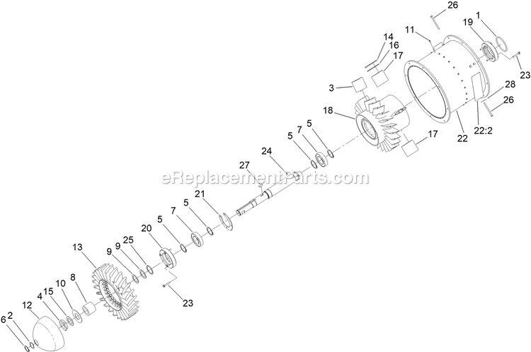 Toro 78593 (402860000-403399999) Blower Kit, GrandStand Multi Force Mower Turbine Assembly Diagram