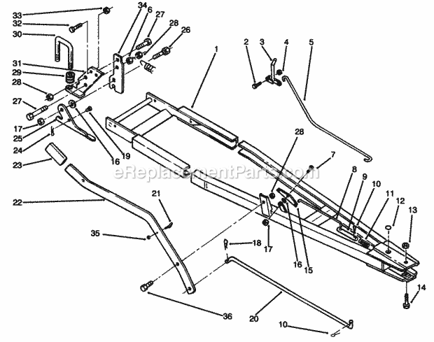 Toro 79251 (49000001-49999999) (1994) 48-in. Snow Blade Frame Assembly Diagram