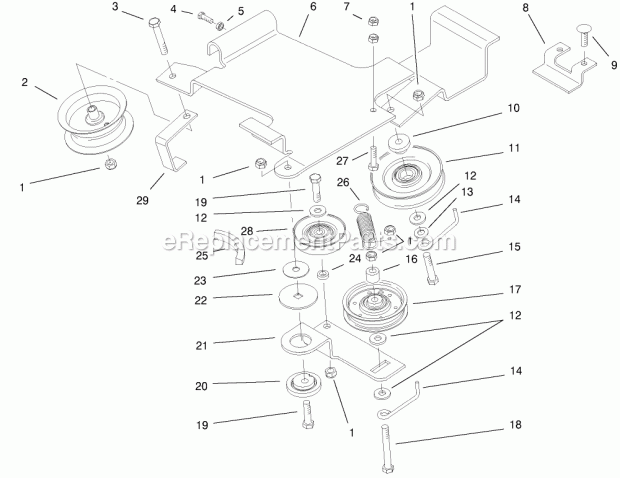 Toro 79271 (220000001-220999999) 36-in. Tiller, 260 Series Lawn And Garden Tractors, 2002 Tiller Drive Rack Assembly Diagram